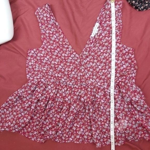 AMERICAN eagle boho floral red tank top - Picture 11 of 11